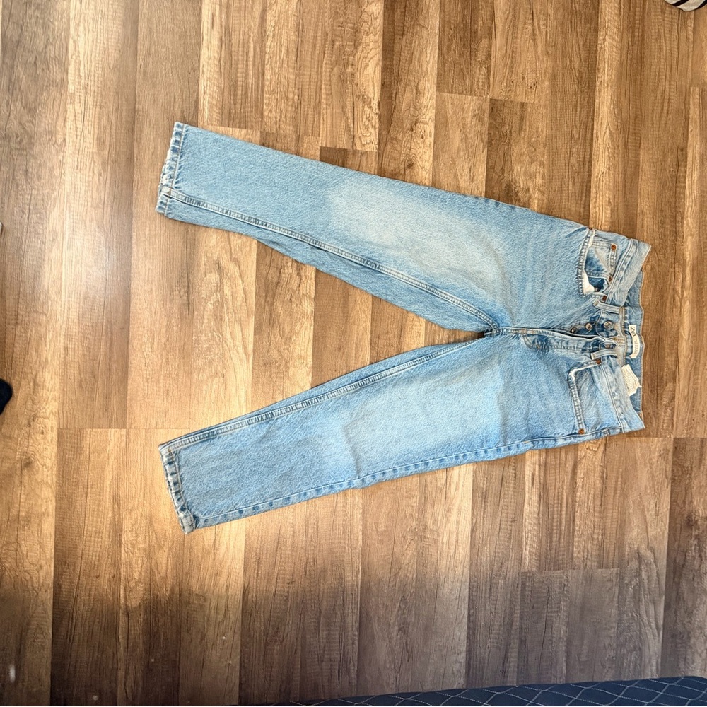 Zara Light Blue Ankle & Cropped Jeans